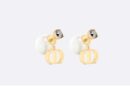 ☑️DIOR迪奥CD珍珠黑钻耳钉耳环