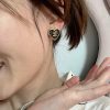 香奈儿耳钉耳环 ☀️☑️ 香奈儿c1双c桃心爱心耳钉耳环 ☀️