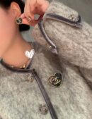 香奈儿耳钉耳环 ☀️☑️ 香奈儿c1双c桃心爱心耳钉耳环 ☀️
