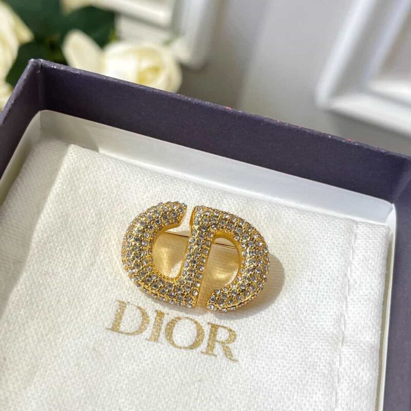 DIOR迪奥CD满钻胸针