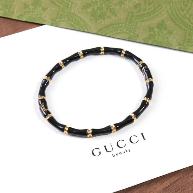 ☀️古驰gucci黑色滴油竹节手镯手环 ☀️均码17 - Image 4