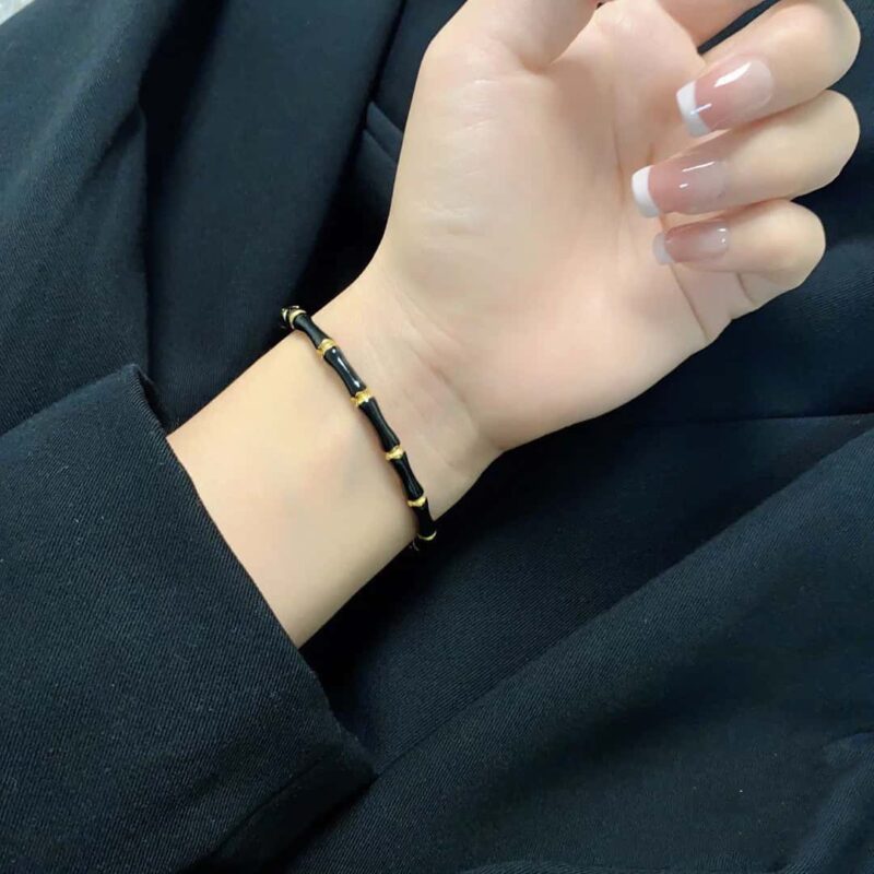 ☀️古驰gucci黑色滴油竹节手镯手环 ☀️均码17 - Image 5