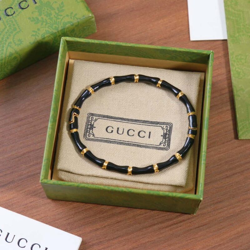 ☀️古驰gucci黑色滴油竹节手镯手环 ☀️均码17 - Image 6