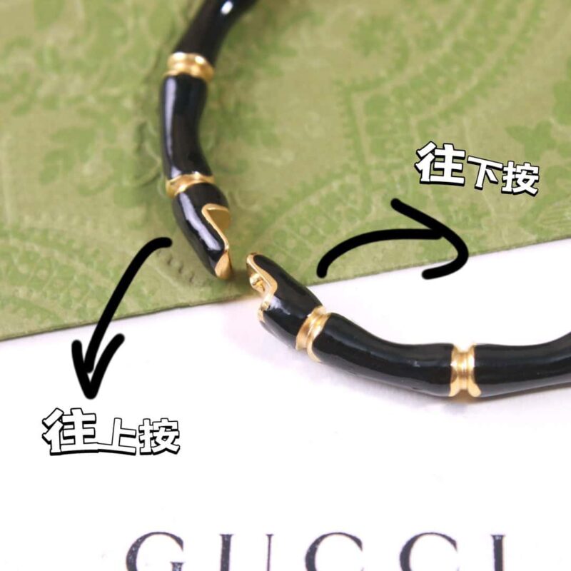 ☀️古驰gucci黑色滴油竹节手镯手环 ☀️均码17 - Image 10