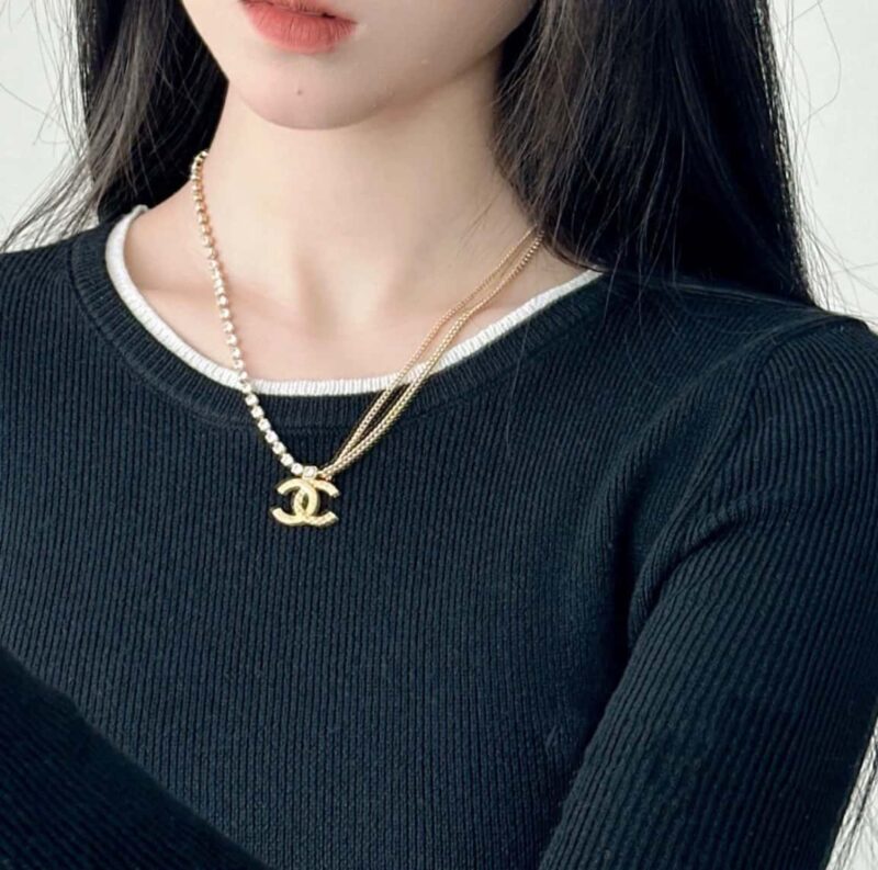 ☀️☑️ 香奈儿双层双c钻石项链 ☀️ - Image 3
