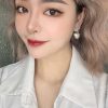 CHANEL香奈儿双c珍珠桃心耳钉耳环