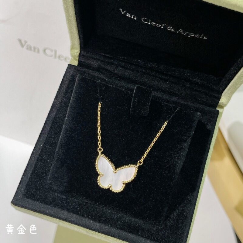 Van Cleef & Arpels梵克雅宝Lucky Alhambra白贝蝴蝶项链