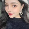 CHANEL香奈儿5字山茶花珍珠耳钉耳环
