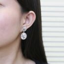 ☑️DIOR迪奥八芒星白贝母罗盘耳钉耳环