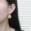 ☑️DIOR迪奥八芒星白贝母罗盘耳钉耳环