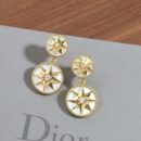 ☑️DIOR迪奥八芒星白贝母罗盘耳钉耳环