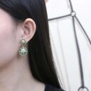 ☑️DIOR迪奥八芒星孔雀石罗盘耳钉耳环