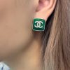 CHANEL香奈儿双c满钻耳钉耳环