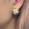 CHANEL香奈儿双c珍珠耳钉耳环