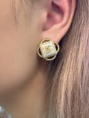 CHANEL香奈儿双c珍珠耳钉耳环