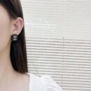 ☀️☑️ 香奈儿c1双c方形滴油耳环耳钉