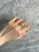 CHANEL香奈儿双c双排钻戒指