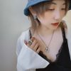 ☀️☑️ 香奈儿双c方形亚克力耳环耳钉