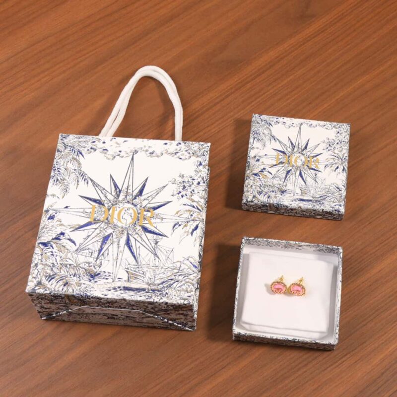 ☑️DIOR迪奥粉色CD耳钉耳环 - Image 3
