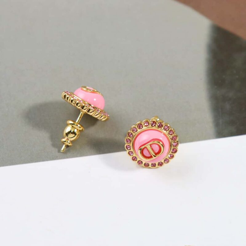 ☑️DIOR迪奥粉色CD耳钉耳环 - Image 7