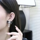 ☀️☑️ 香奈儿双c黑色蝴蝶结耳环耳钉