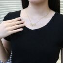 Celine瑟琳流苏金色字母项链