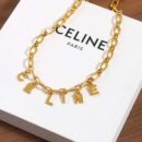 Celine瑟琳流苏金色字母项链