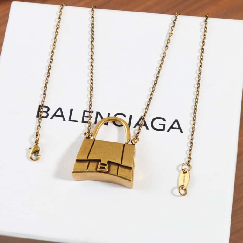 ☀️️巴黎世家BALENCIAGA金色包包👜项链 - Image 11