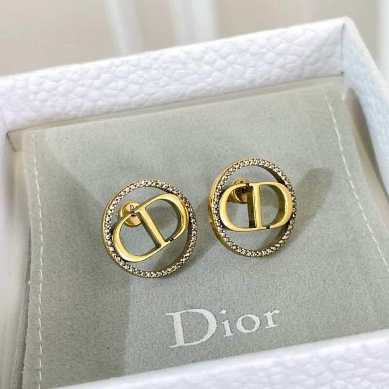 DIOR迪奥满钻CD耳钉耳环
