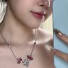 DIOR迪奥花仙子粉钻项链