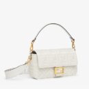Fendi Mini Mon Tresor 水桶包，采用 ROMA 标志小牛皮，黑色