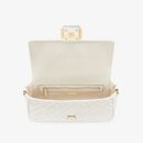 Fendi Mini Mon Tresor 水桶包，采用 ROMA 标志小牛皮，黑色