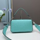 Fendi 大号 Sunshine 购物袋，采用 ROMA 徽标小牛皮，灰色