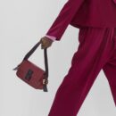 Fendi Nano F 小牛皮包，蓝色
