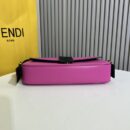 Fendi 中号法棍包，橙色拼接皮革