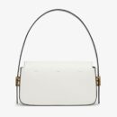 Fendi Mini Mon Tresor 水桶包，采用 ROMA 徽标小牛皮，银色