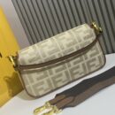 Fendi FF 图案面料腰包 棕色/黑色