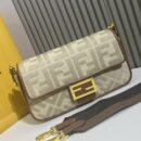 Fendi FF 图案面料腰包 棕色/黑色