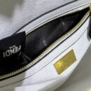 Fendi 中号 FF 图案面料法棍包，黑色