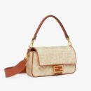 Fendi Mini Sunshine 购物袋，Fendi Roma Capsule 皮革，红色/白色