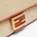 Fendi Mini Sunshine 购物袋，Fendi Roma Capsule 皮革，红色/白色