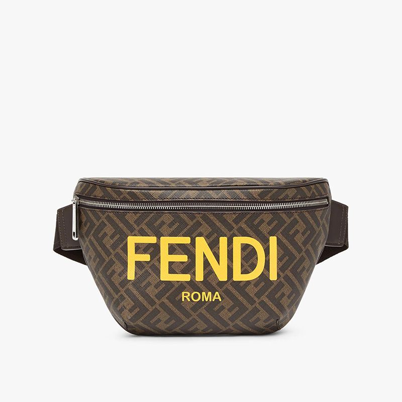 Fendi Nano F 小牛皮包，蓝色