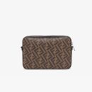 Fendi 腰包，采用 FF 图案面料白色/红色