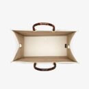 Fendi 中号 Sunshine 购物袋，采用 ROMA 徽标小牛皮，绿色