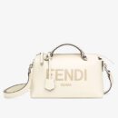 Fendi 中号 Sunshine 购物袋 ROMA 标志小牛皮卡其色