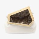Fendi Mini Peekaboo Cut 包 白色小牛皮包