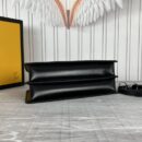 Fendi 大号 Sunshine 购物袋，采用 ROMA 徽标小牛皮，灰色