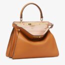 Fendi 大号斜挎包，采用 FF 图案面料，棕色