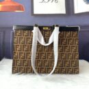 Fendi 中号 Peekaboo X-Tote FF 图案面料 咖啡色/黑色