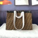 Fendi 中号 Peekaboo X-Tote FF 图案面料 咖啡色/黑色